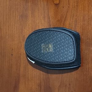 Yosi Samra Black Leather with Silver foldable flats with Bag Size 6 Women's